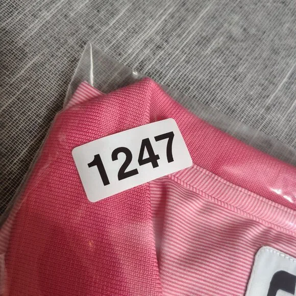 FJ Footjoy Shirt Womens Medium Pink White Striped Golf Polo First Tee PGA TOUR - Picture 10 of 11